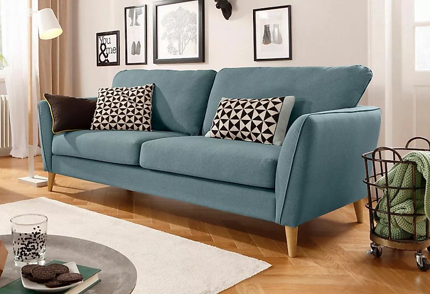 Home affaire 3-Sitzer "MARSEILLE Sofa 206 cm", mit Massivholzbeinen aus Eic günstig online kaufen