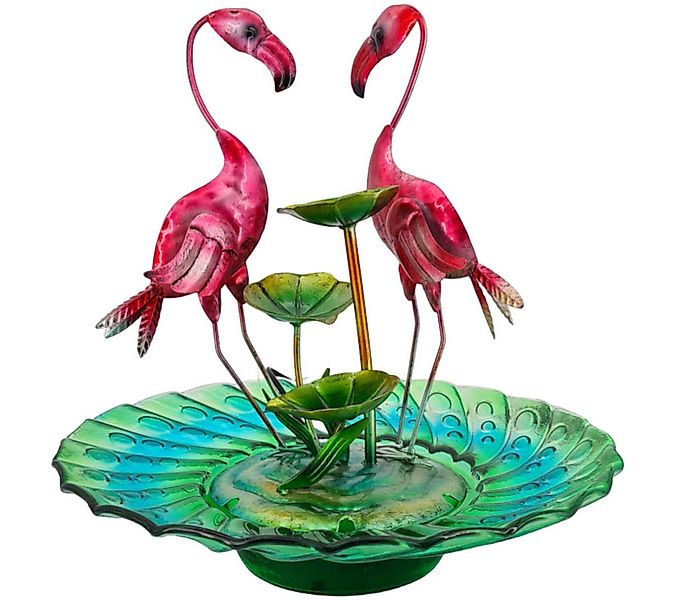 abc HOME Zimmerbrunnen Flamingos, Metall & Glas, 40 cm günstig online kaufen
