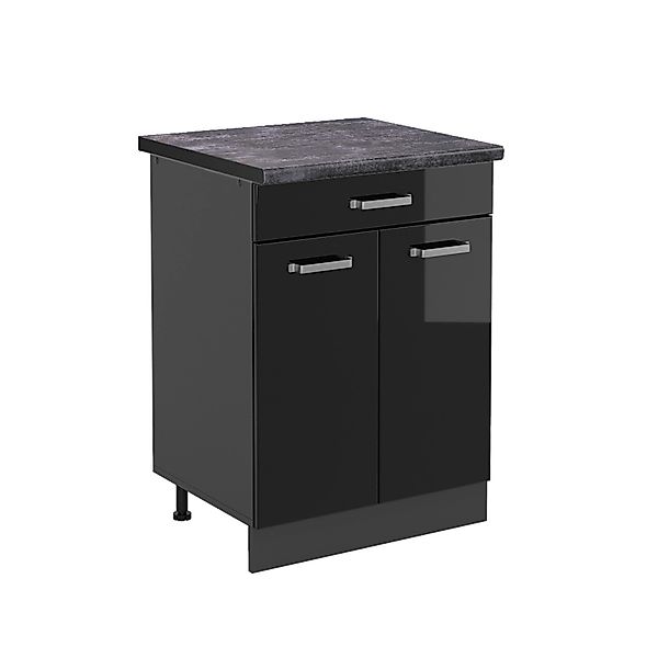 Vicco Unterschrank R-Line, Schwarz Hochglanz/Anthrazit, 60 günstig online kaufen