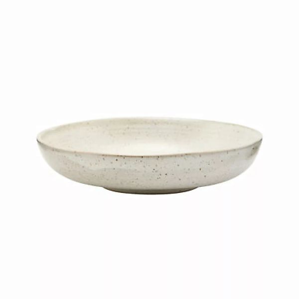 Suppenteller Pion keramik weiß grau / Ø 19 cm - Gesprenkeltes Porzellan - H günstig online kaufen