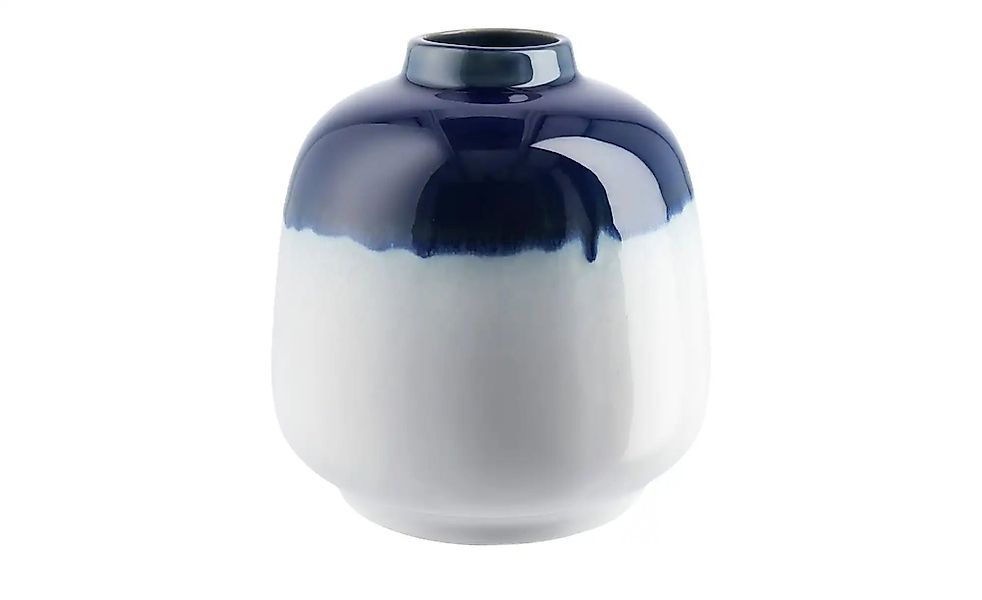 Vase   ¦ blau ¦ Steingut ¦ Maße (cm): H: 15  Ø: 14.5 Accessoires > Vasen - günstig online kaufen