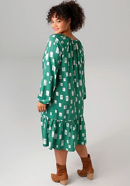 Aniston PLUS Sommerkleid, mit interessantem Muster günstig online kaufen