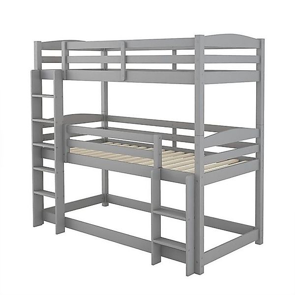 BlingBin Kinderbett Dreier Etagenbett für 3 Kinder 90x200 cm Abnehmbar in E günstig online kaufen