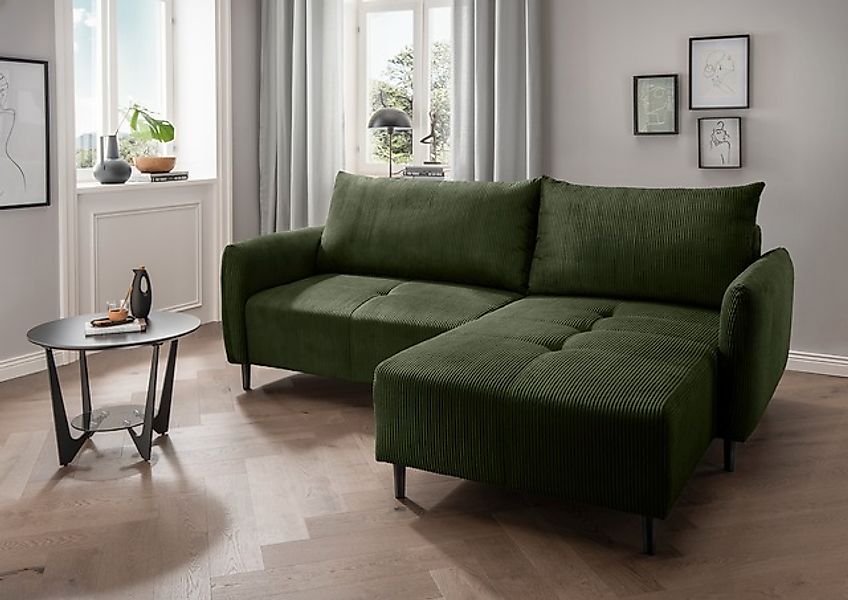 INOSIGN Ecksofa »Mara, L-Form, aktueller Cord Bezug und tolle Farben, schma günstig online kaufen