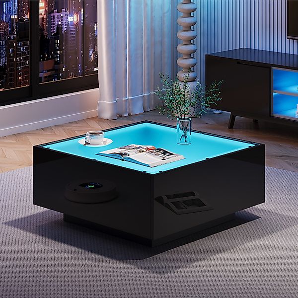 MODFU Couchtisch mit LED-Beleuchtung und gehärteter günstig online kaufen