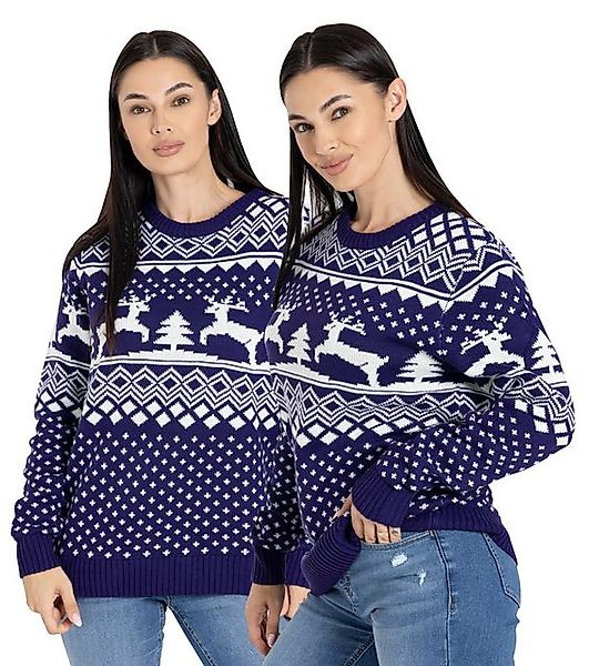 BlauerHafen Weihnachtspullover Weihnachtspullover Damen Festlicher Strickpu günstig online kaufen