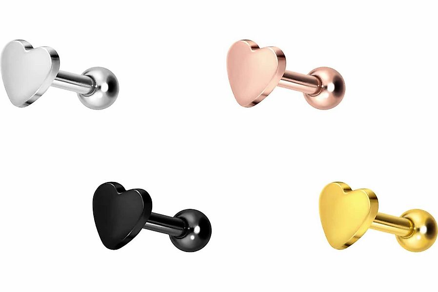 PIERCINGLINE Piercing-Set Titan Ohrpiercing mit Innengewinde HERZ (Mini-Bar günstig online kaufen