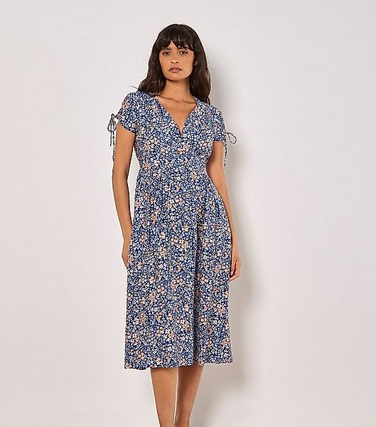 Apricot Midikleid Ditsy Cluster Button Dress, mit zierenden Knöpfen günstig online kaufen