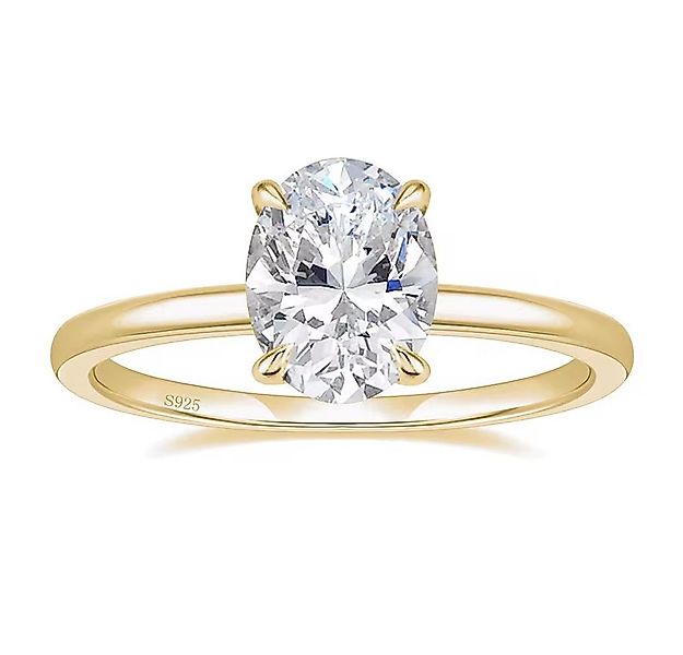 ROUGEMONT Solitärring Extravaganter Damen Solitär Ring Verlobungsring Oval günstig online kaufen