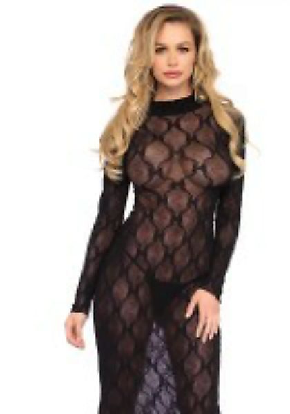 Langes Kleid aus Bogenspitze günstig online kaufen