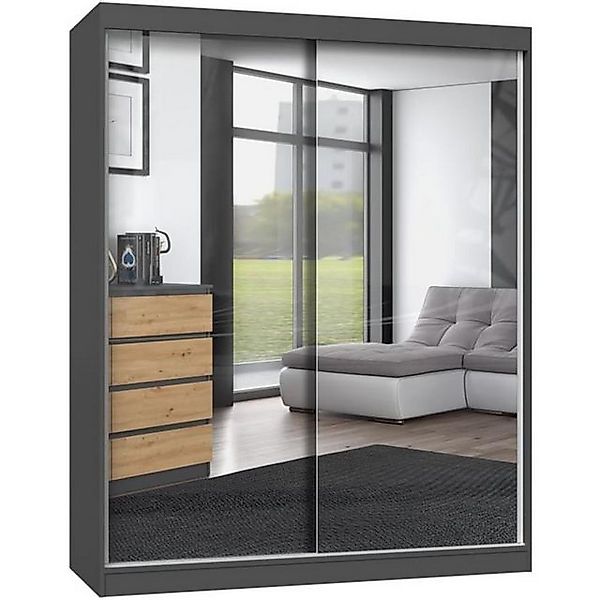 Beautysofa Schiebetürenschrank Luxury (Spiegelschrank mit 2 Türen, Kleiders günstig online kaufen