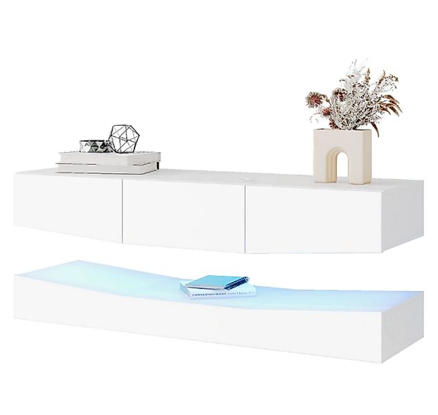 Celya TV-Schrank TV-Schrank mit LED-Beleuchtung Wandbefestigung günstig online kaufen