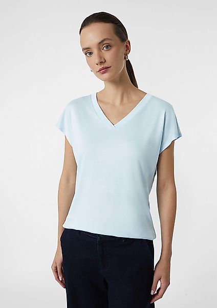 comma Kurzarmshirt T-Shirt Shirt aus Viskose günstig online kaufen