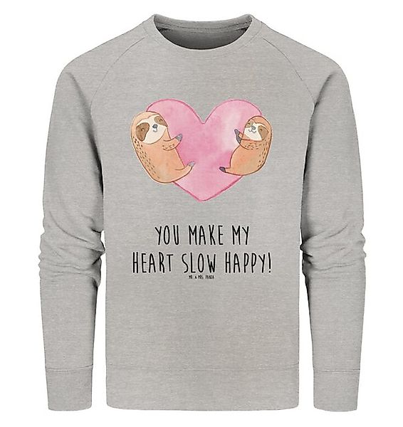 Mr. & Mrs. Panda Longpullover Faultiere Herz Größe S - Heather Grey - Gesch günstig online kaufen