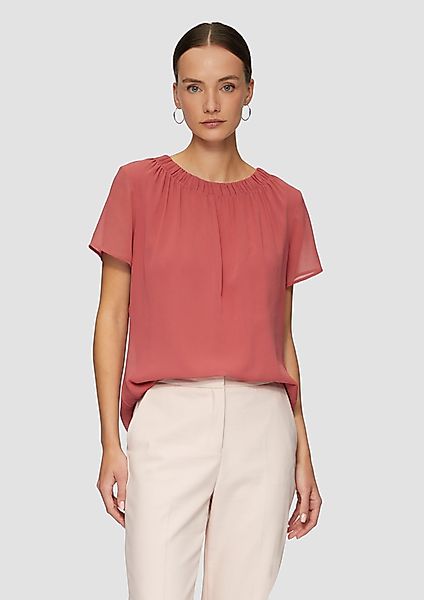 s.Oliver BLACK LABEL Kurzarmbluse Chiffonbluse mit günstig online kaufen