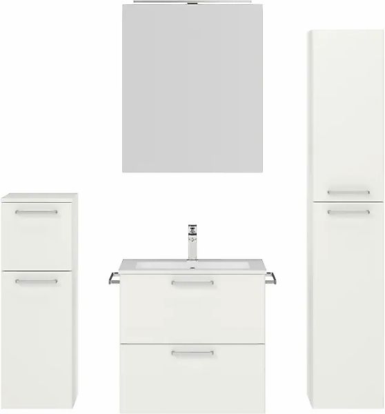 nobilia® Badmöbel-Set »Tolvina«, (4 St., vormontiert, mit Soft-Close), inkl günstig online kaufen