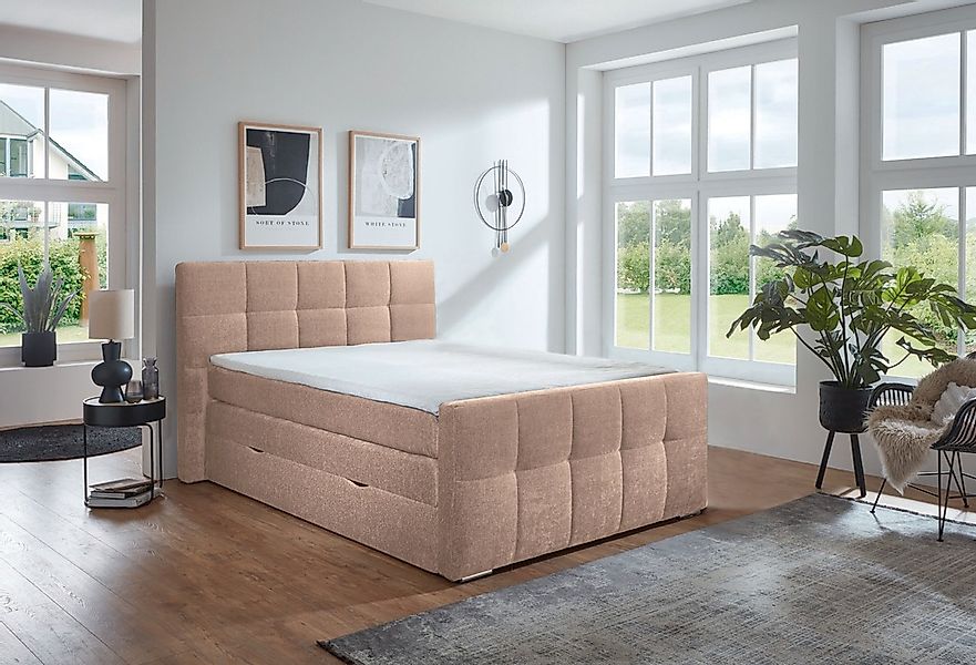 Places of Style Boxspringbett »Rosà«, H3/H3, H3/H4, H4/H4 möglich günstig online kaufen