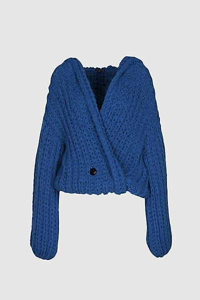 Boscana Kapuzenstrickjacke Strickjacke in Blau (Handstrick) günstig online kaufen