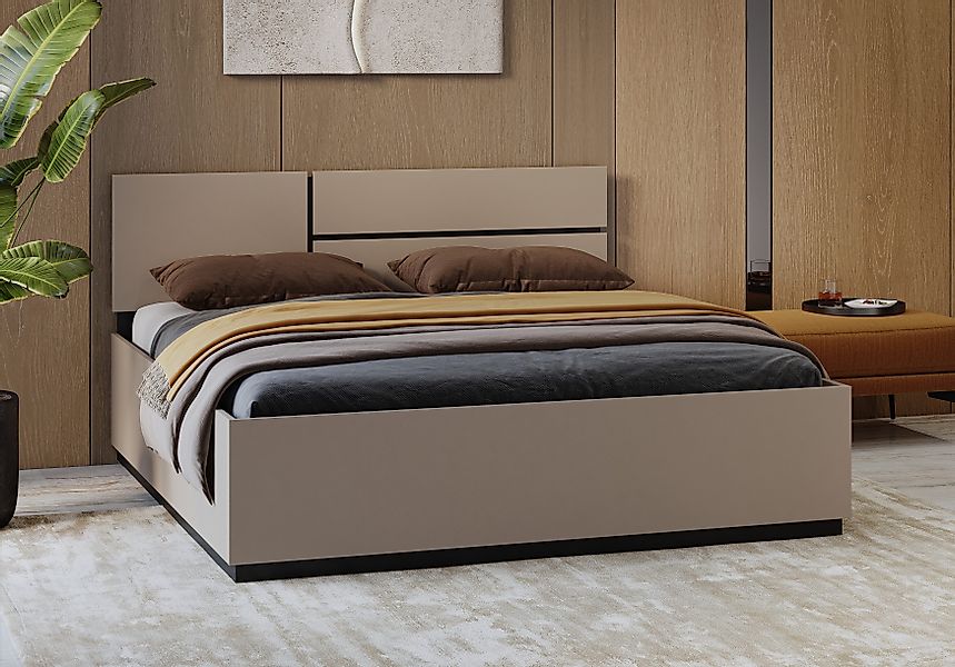 Home affaire Bettgestell "Cross, moderner Bettrahmen", Doppelbett in zwei G günstig online kaufen