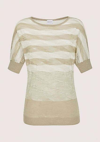 MADELEINE Longpullover "Ajourpullover Baumwollpullover mit Streifenmuster" günstig online kaufen