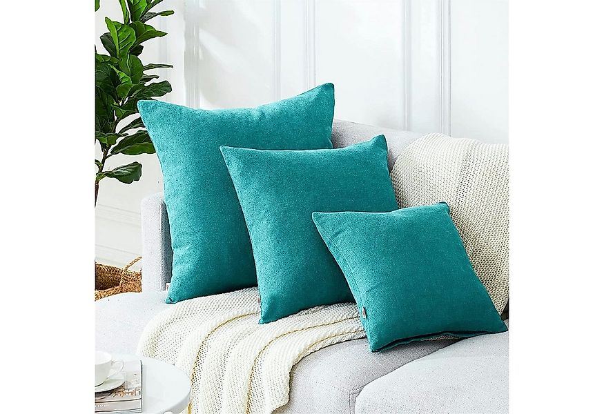 Roseninsel Dekokissen Chenille Kissenbezug & Innenkissen 1er oder 2er Set, günstig online kaufen