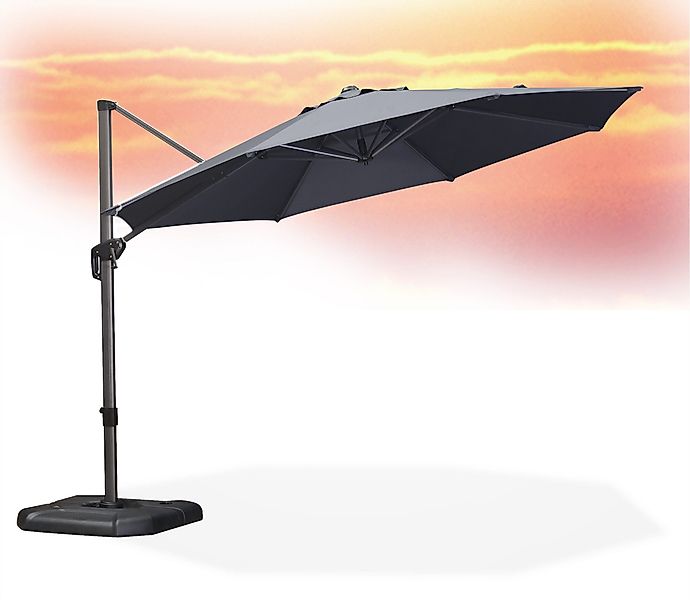 PURPLE LEAF Sonnenschirm Runder Terrassenschirm, Alu günstig online kaufen