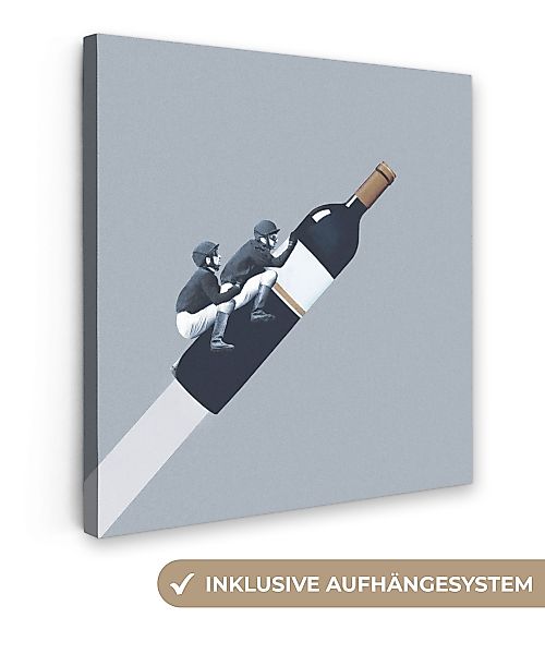 OneMillionCanvasses® Leinwandbild Flasche - Männer - günstig online kaufen