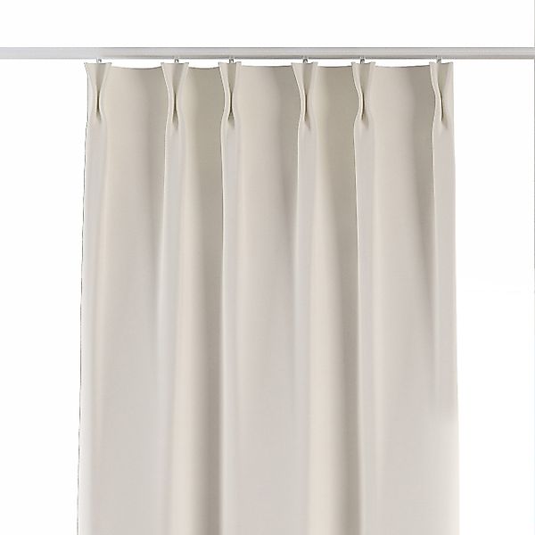 Vorhang mit flämischen 2-er Falten, weiss, Cotton Panama (702-49) günstig online kaufen