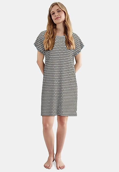 TOM TAILOR Nachthemd knielang, Kurzarm, Rundhalsausschnitt, gemustert, Baum günstig online kaufen