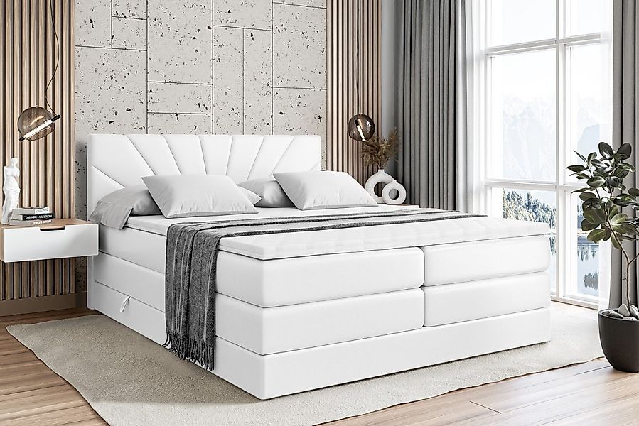 ALTDECOR Boxspringbett MILTIO KING (Multipocket-Matratze H4, H3 Matratze Bo günstig online kaufen