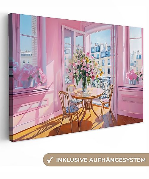 OneMillionCanvasses® Leinwandbild Rosa - Stadt - günstig online kaufen