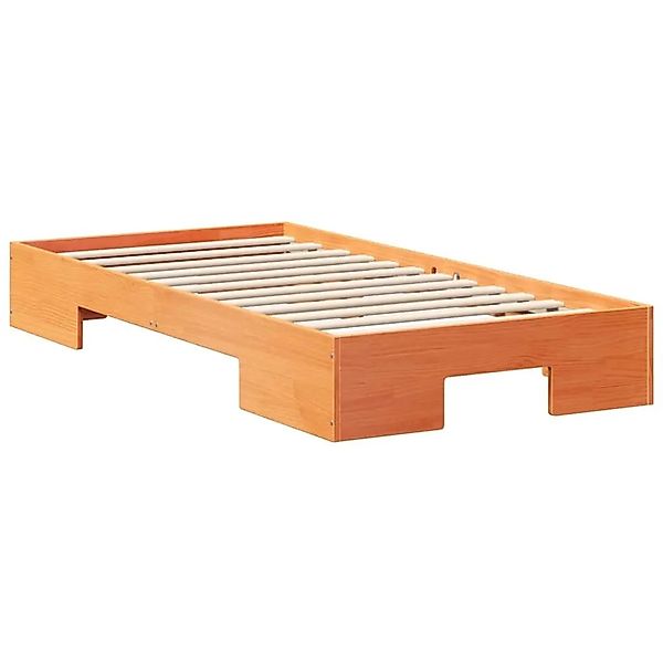 vidaXL Bodenbettgestell Braun 100 x 200 cm Massivholz Kiefer 873045 günstig online kaufen