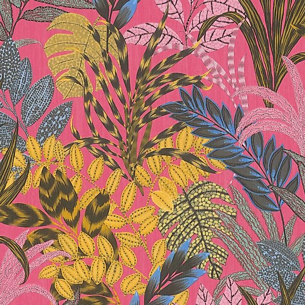 Bricoflor Palmenblätter Tapete Hellgrau Tropical Vliestapete Modern Ideal f günstig online kaufen