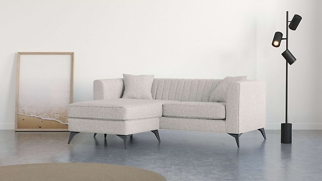 Places of Style Ecksofa »MATTHEW L-Form ideal für kleine Räume, Maße B/T/H: günstig online kaufen