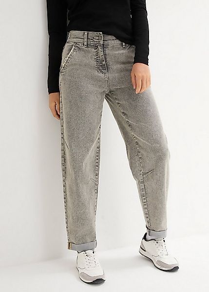 bonprix Boyfriend-Jeans weites Bein, Loose Fit, mit bequemem Gummi am hinte günstig online kaufen