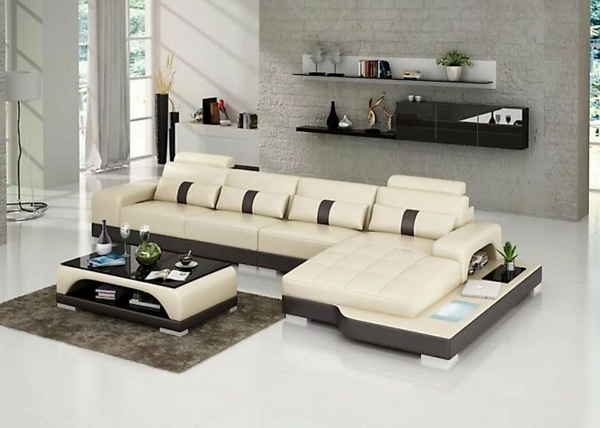 Xlmoebel Ecksofa Sofa in L-Form mit Polsterung und Lederoberfläche – modern günstig online kaufen