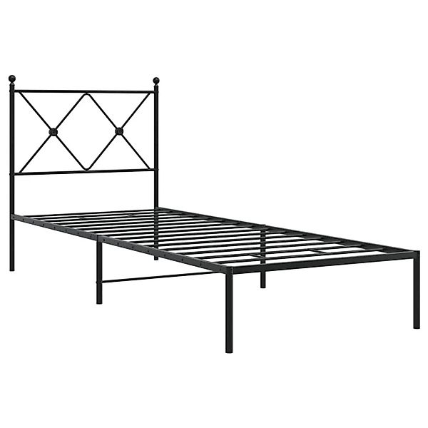 vidaXL Bettgestell mit Kopfteil Metall Schwarz 80x200 cm 376493 günstig online kaufen