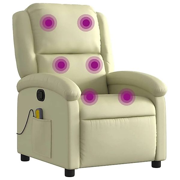 vidaXL Massagesessel Relaxsessel Echtleder Creme 3205472 günstig online kaufen