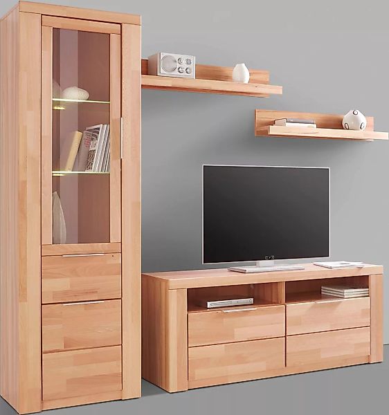Home affaire Wohnwand "Zara", (Set, 4 St.), teilmassives Holz günstig online kaufen