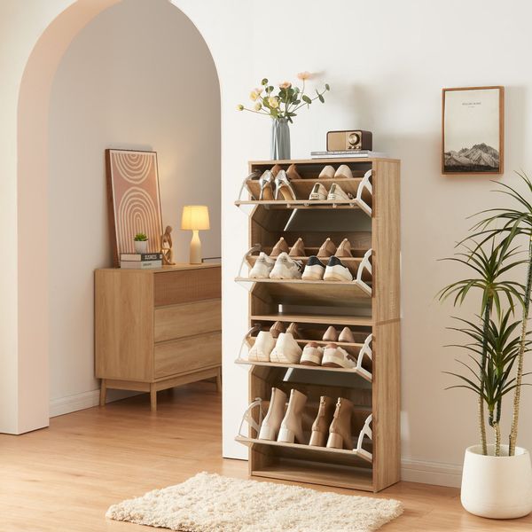 en.casa Schuhkipper, »Lund« mit 4 verspiegelten günstig online kaufen