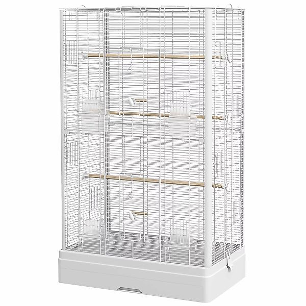 PawHut Vogelkäfig, Voliere mit Türen, Sitzstangen - Käfig für Kanarienvögel günstig online kaufen
