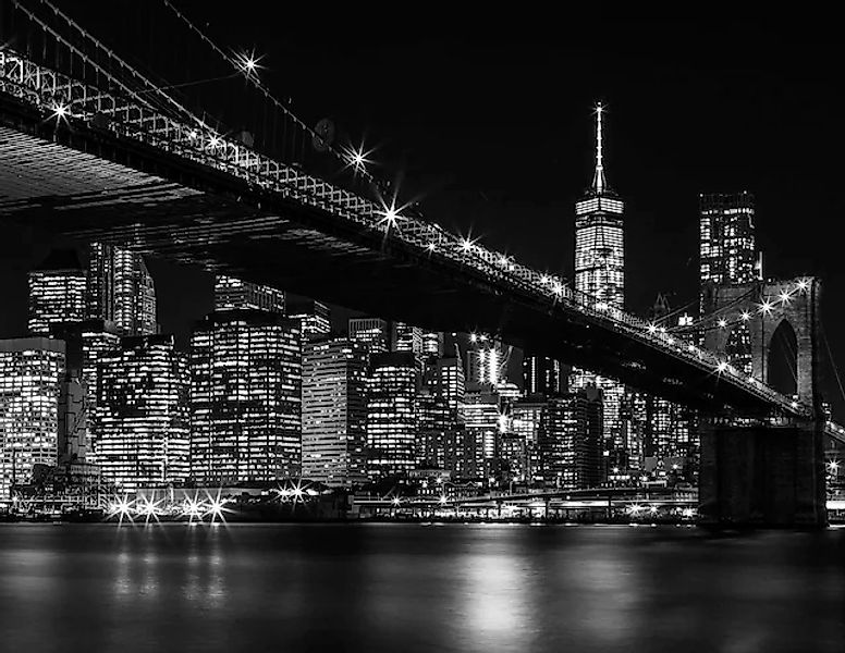 living walls Fototapete »New York City Brooklyn Bridge« Motiv   abstrakt günstig online kaufen