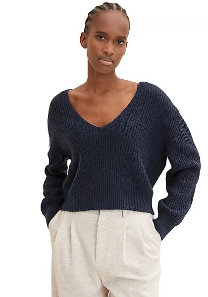 TOM TAILOR Denim V-Ausschnitt-Pullover günstig online kaufen