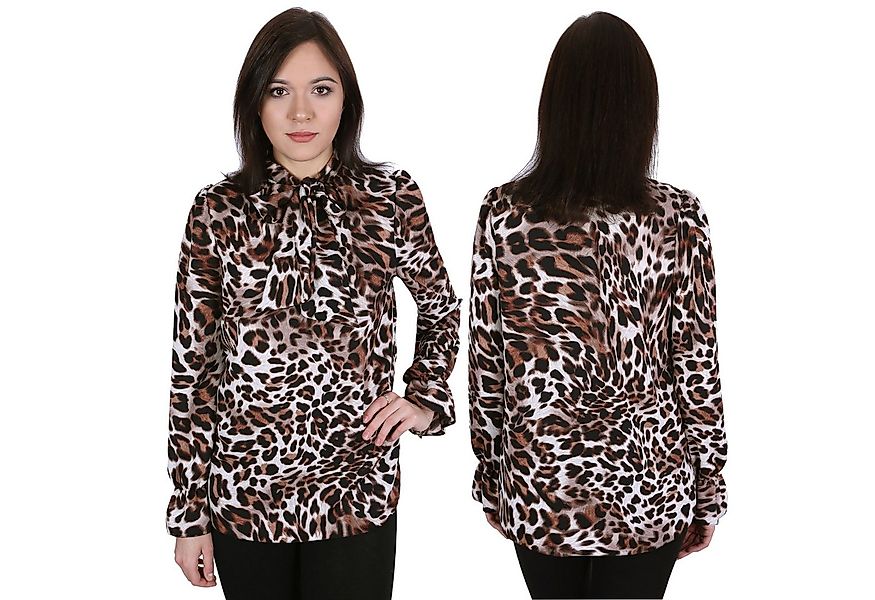 Sarcia.eu Blusentop Damenbluse mit Leopardenmuster, im Nacken gebunden JOHN günstig online kaufen