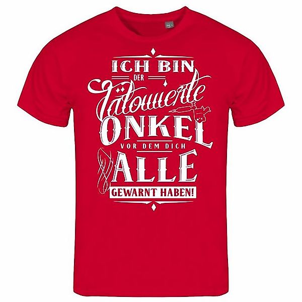 deinshirt Print-Shirt Herren T-Shirt Ich bin der tätowierte Onkel Funshirt günstig online kaufen