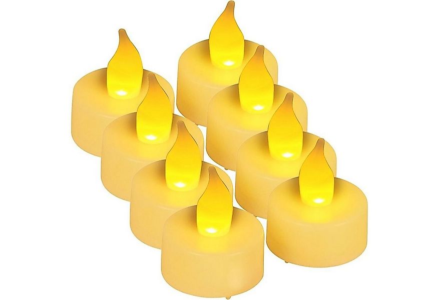 BURI Tafelkerze LED-Teelichter 8er-Set + Batterien Dekolicht Kerze elektris günstig online kaufen