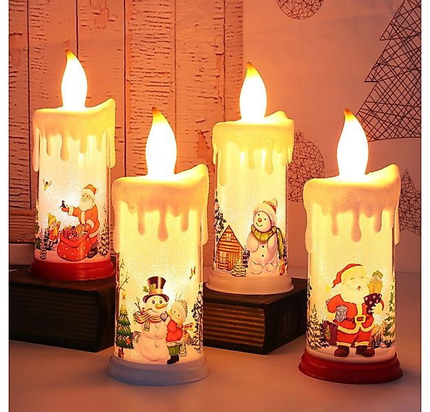Jibenhome LED-Kerze Weihnachtskerzen Flammenlose Batteriebetrieben Flackern günstig online kaufen