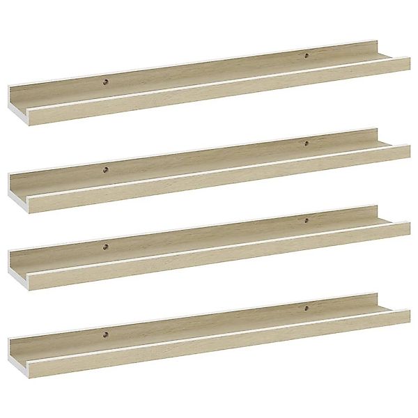 furnicato Wandregal Wandregale 4 Stk. Weiß günstig online kaufen
