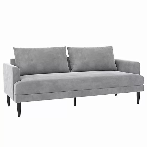 loft24 Sofa Bailey, Couch mit Armlehne, Bezug in Samtoptik, Länge 199 cm, 3 günstig online kaufen