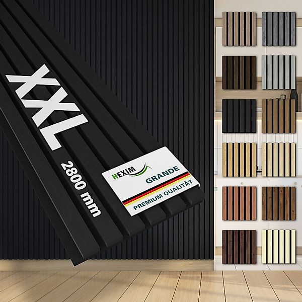 Hexim Wandpaneel, (Akustikpaneele 2 Stück 280x30cm Holz Grande - XXL Holzpa günstig online kaufen